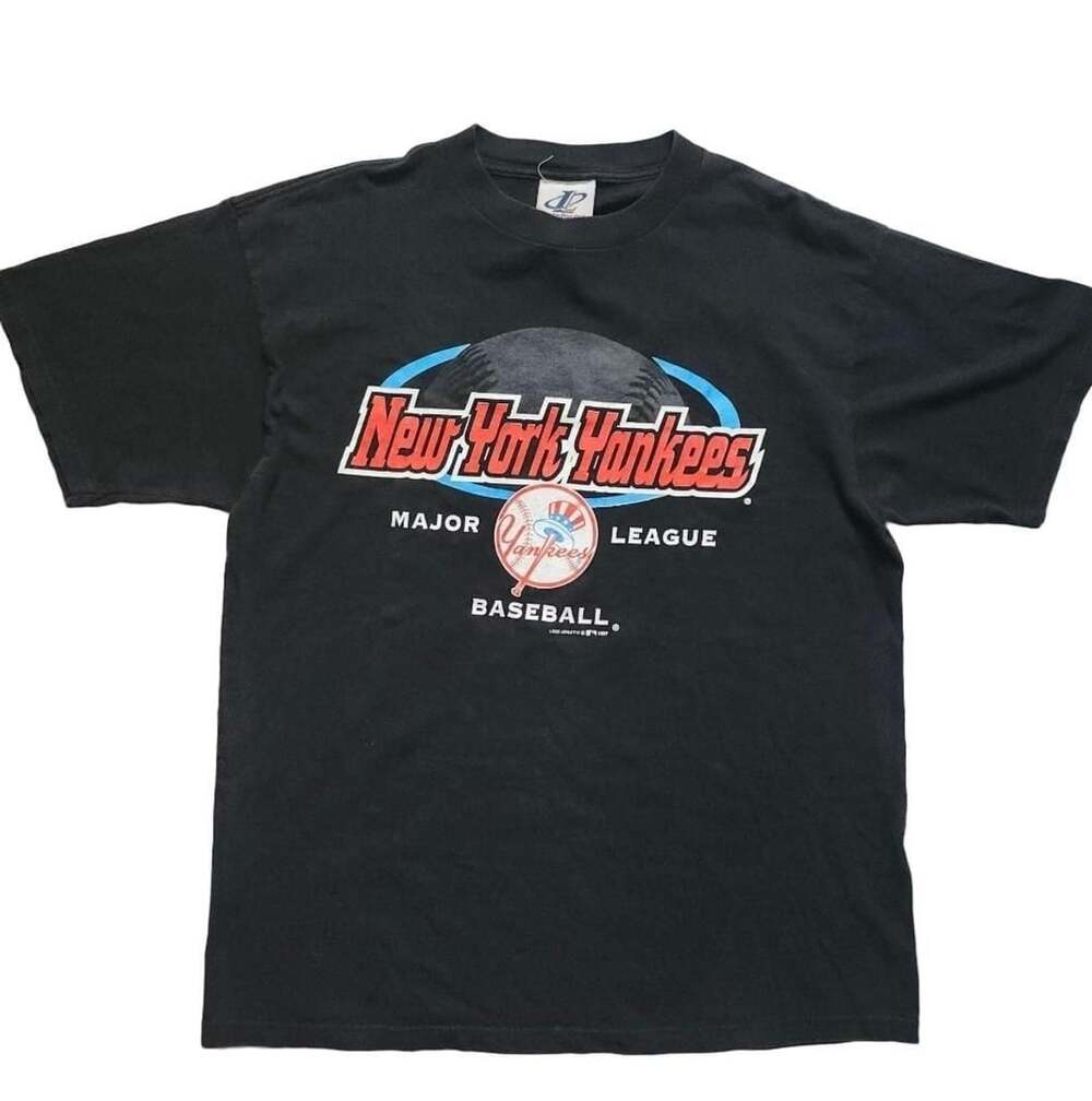 Logo Athletic New York Yankees T-Shirt Size L Black Vintage 1997